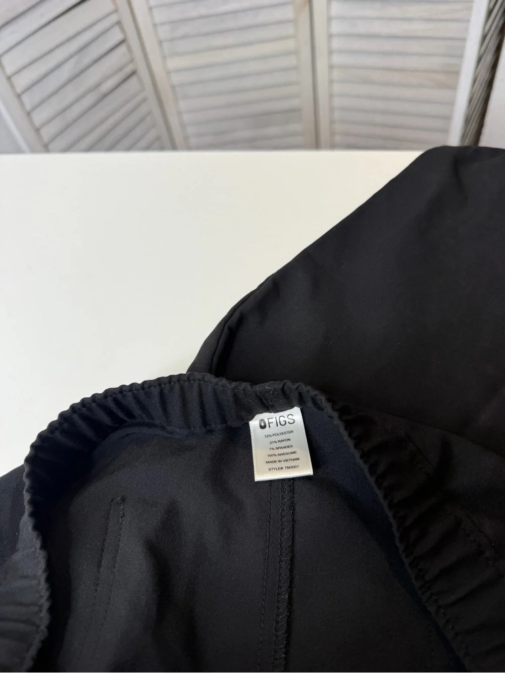 Figs Cairo Straight Leg Mens Black Scrub Pants Size M